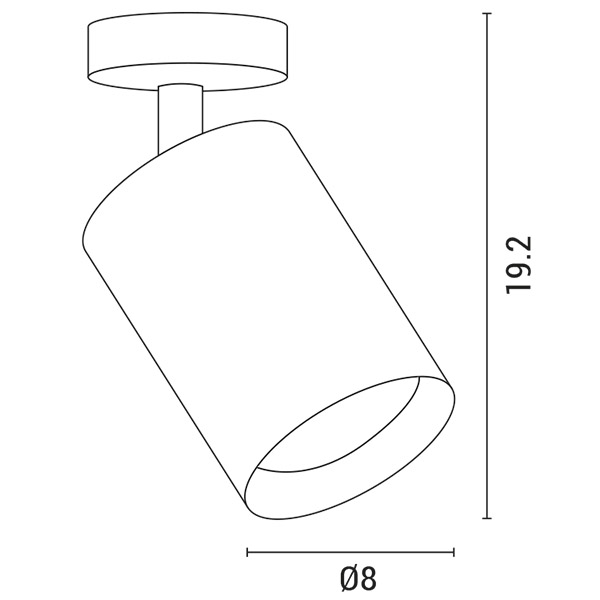 LUZ DE TECHO LED CILINDRO MOVIL 18W 4000K PLUS