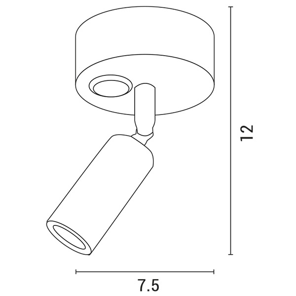 SPOT SUPERFICIE MOVIL 3W LED 3000K PLUS "ARISTON 1" ARTE ILLUMINA