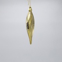  ADORNO COLGANTE LÁGRIMA, PLÁSTICO, DORADO, 21x11cm