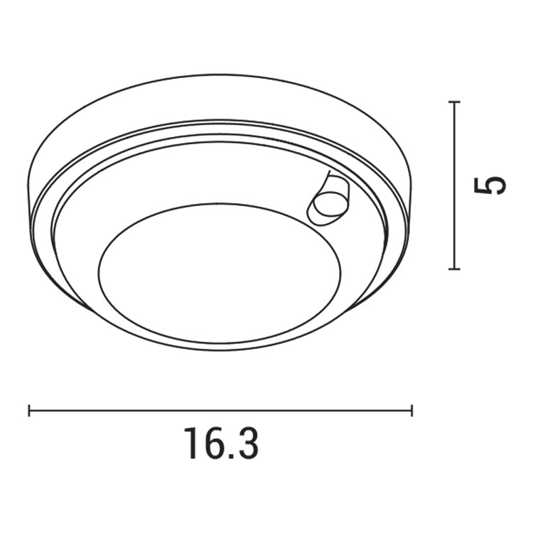 APLIQUE DE PARED LED CON SENSOR DE MOVIMIENTO 11W 4000K 990lm Ø170x50 IP54 BLANCO PLUS ARTE ILLUMINA