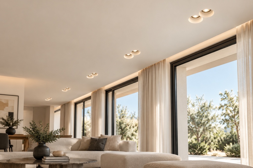 SPOT PLASTER DOBLE CUADRADO ILUMINACION INDIRECTA GU10 250x135x56