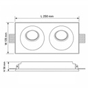 SPOT PLASTER DOBLE CUADRADO ILUMINACION INDIRECTA GU10 250x135x56