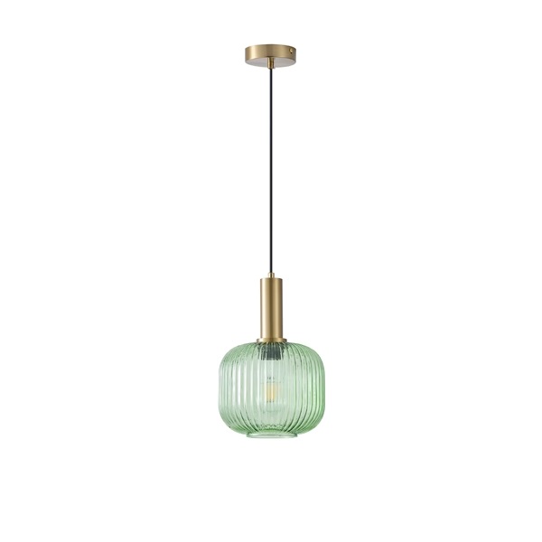 LÁMPARA COLGANTE CRISTAL GOFRADO 1xE27 MAX 15W 200x180x1200mm ARTE ILLUMINA TOPACIO