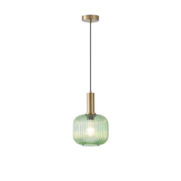 LÁMPARA COLGANTE CRISTAL GOFRADO 1xE27 MAX 15W 200x180x1200mm ARTE ILLUMINA TOPACIO