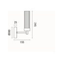 APLIQUE DE PARED METAL-VIDRIO 1xE14 MAX 15W 155x100x245mm ARTE ILLUMINA VINY