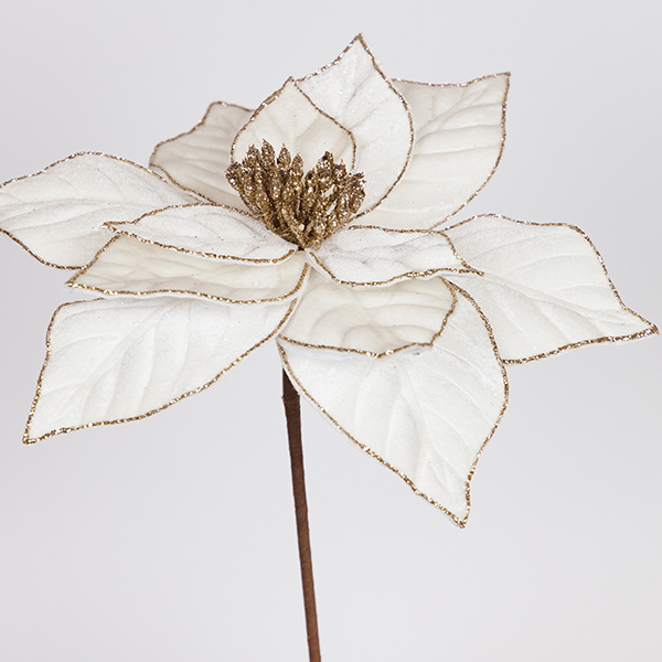 FLOR DE POINSETTI MARFIL, 30x44cm