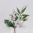 PICO CON BAYAS BLANCAS Y CAMPANILLA, 20cm