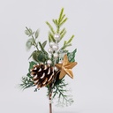 PICO CON BAYAS BLANCAS Y ESTRELLA DORADA, 26cm