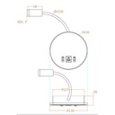 APLIQUE DE LECTURA DOBLE ALUMINIO 3+7W 150+500Lm 3000K Φ150x458mm CON USB TIPO C Y SOPORTE ARTE ILLUMINA