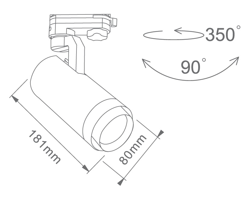 PROYECTOR CARRIL TRIFASICO "KUTNO" LED 30W 3000K-4000K-6000K BLANCO PRO (OLD REF. E.145-55030)
