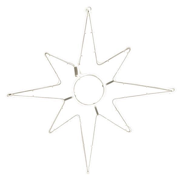 BRICOLAJE, ESTRELLA DE BETHLEEM, CUERDA DE LUZ DE NEÓN, 75 cm, CABLE CONECTOR 1 m, IP44 (SIN ENCHUFE)