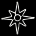 DIY, ESTRELLA DE BELÉN, LUZ DE NEÓN DE CUERDA, 75 cm, CONECTOR, CABLE DE 1 m, IP44 (SIN ENCHUFE)