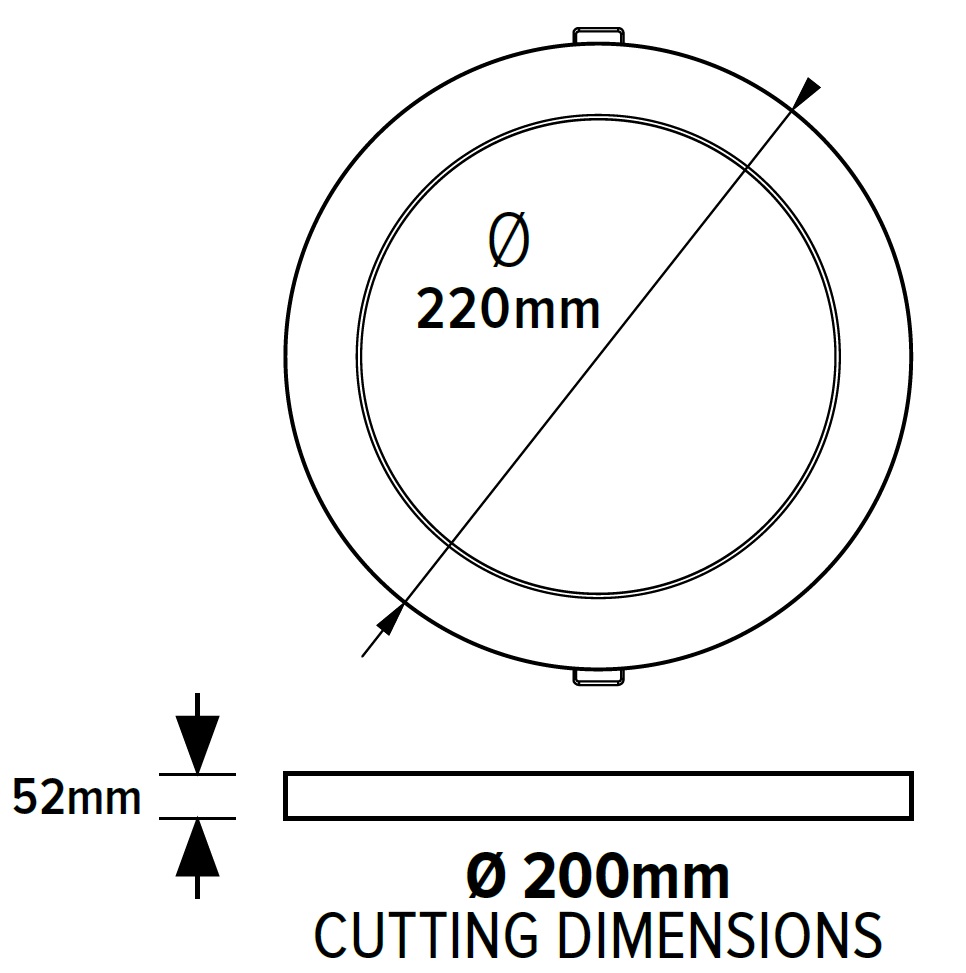 DOWNLIGHT EMPOTRADO LED COB BLANCO Ø220cm 30W