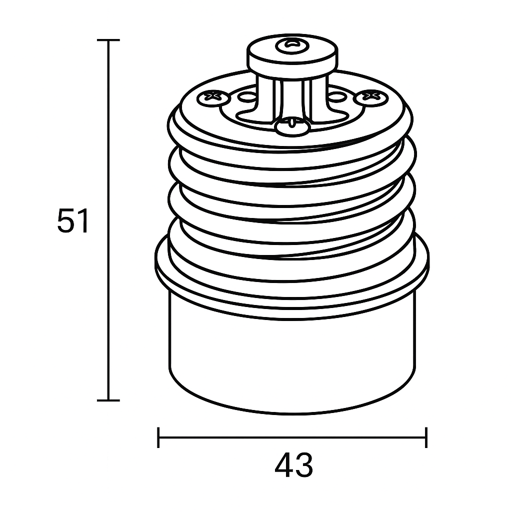 ADAPTADOR PORTALÁMPARAS E40 A E27