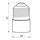 ADAPTADOR PORTÁMPARAS E27 A Ε14