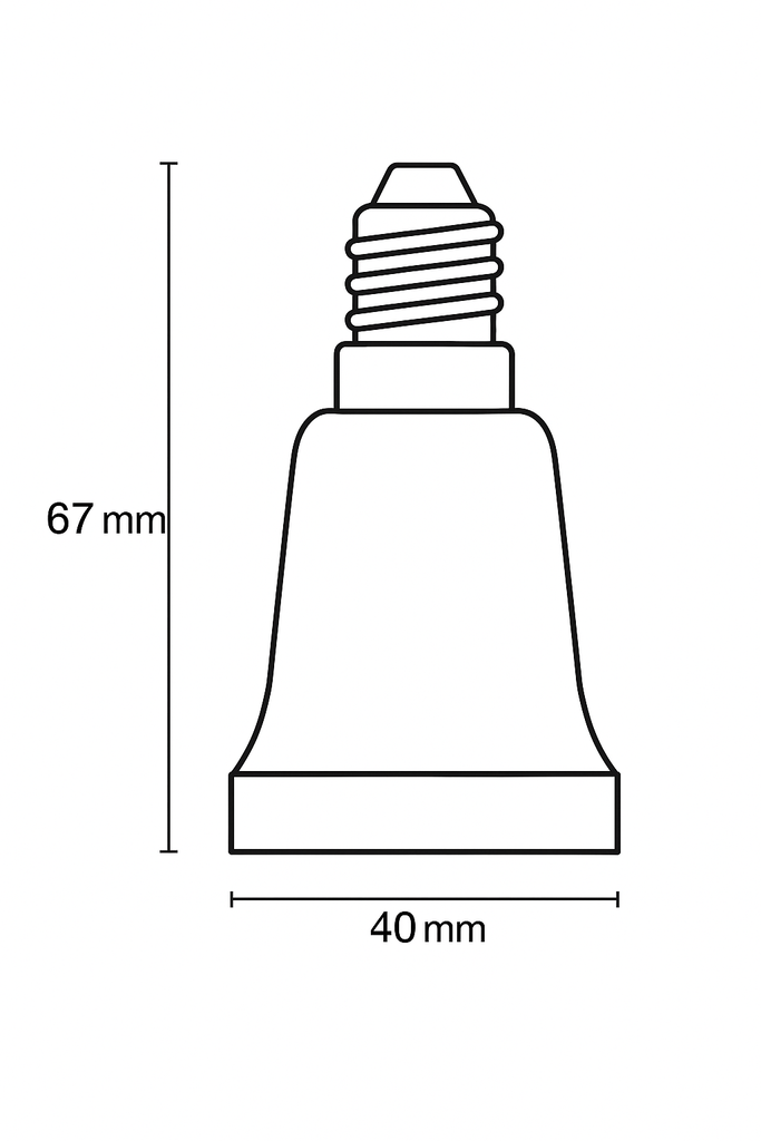 ADAPTADOR PORTÁMPARAS E14 A Ε27