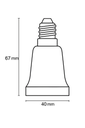 ADAPTADOR PORTÁMPARAS E14 A Ε27