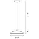 LÁMPARA COLGANTE LED 10W BLANCO Ø25xH6CM, 3CCT ARTE ILLUMINA SATURN