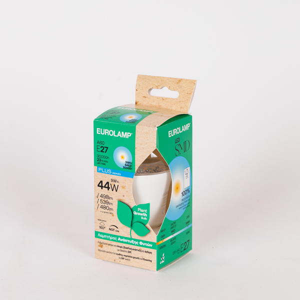 BOMBILLA LED SMD CRECIMIENTO DE PLANTAS CON INTERRUPTOR DIP 9W A60 E27 220-240V