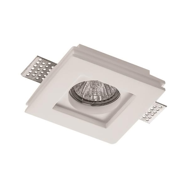 "SPOT PLASTER" CUADRADO GU10 100x100x40mm EUROLAMP