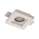 "SPOT PLASTER" CUADRADO GU10 100x100x40mm EUROLAMP