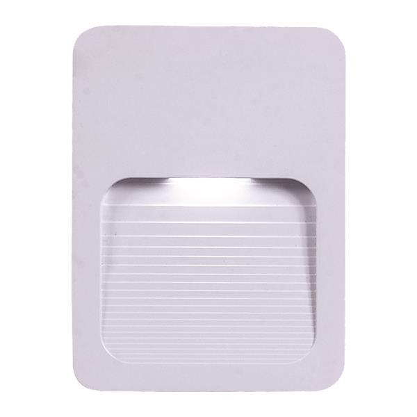 APLIQUE DE PARED "SCHRITT" LED SLIM 2W 120x90x12 3000K IP65 BLANCO PLUS