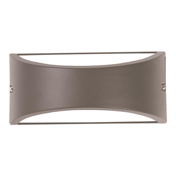 APLIQUE DE PARED "SOIKEA" E27 MAX 10W LED 220x99x100 IP54 GRIS PRO