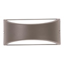 APLIQUE DE PARED "SOIKEA" E27 MAX 10W LED 220x99x100 IP54 GRIS PRO