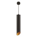 LAMPARA DE TECHO COLGANTE "CROG" GU10 1M Ø65x350 NEGRO / ORO