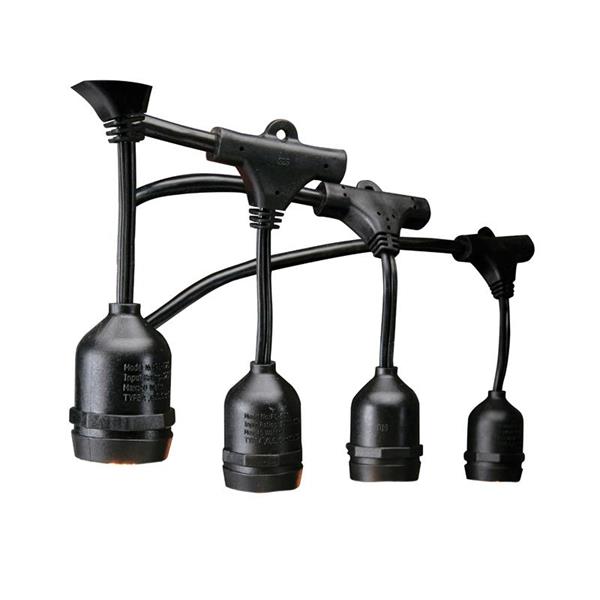 GUIRNALDA EXTERIOR 10m CON 10 PORTALAMPARAS E27, EXTENSIBLE