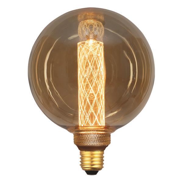 BOMBILLA DECORATIVA LED GLOBO G125 3,5W Ε27 2000K 220-240V VIDRIO ORO REGULABLE Ø125x165mm EUROLAMP