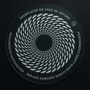 CRISTAL DE RECAMBIO DOWNLIGHT Ø18,4cm TRANSPARENTE CON SERIGRAFIA BLANCA