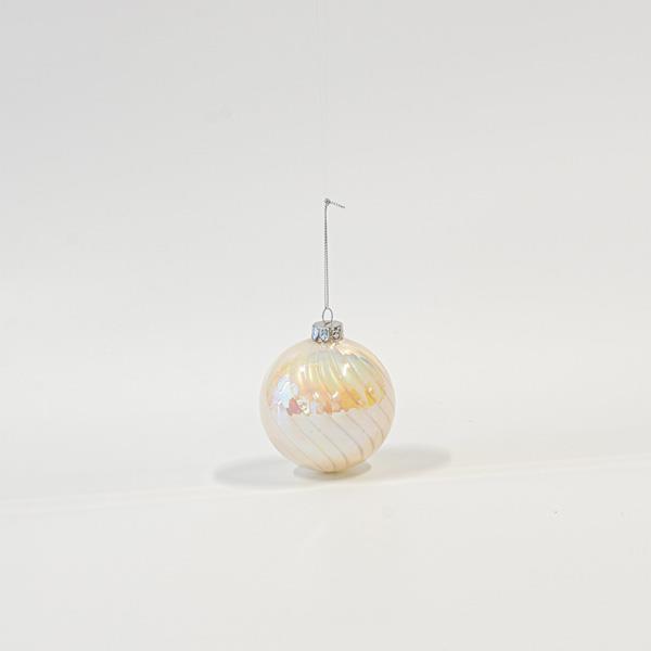 BOLA DE CRISTAL, BLANCA, PERLA, SET 4UNDS, 8cm