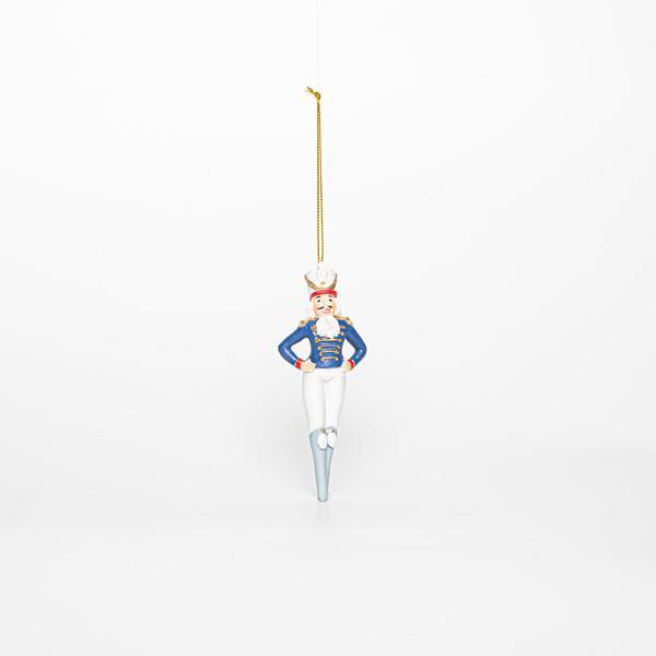 ADORNO DE POLIRESINA, CASCANUECES, AZUL, 4,5x2,5x12cm