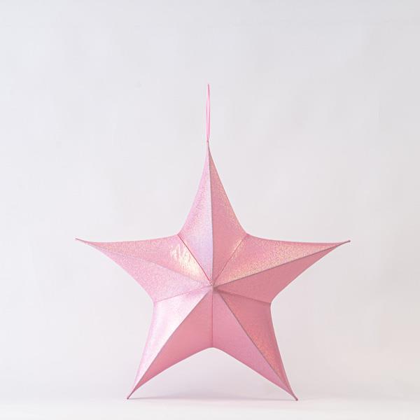 ESTRELLA,TEJIDO ROSA IRIDISCENTE, 80cm