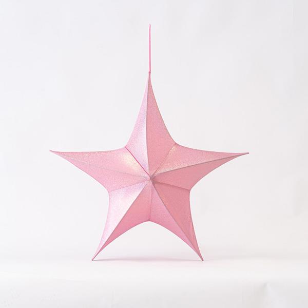 ESTRELLA,TEJIDO ROSA IRIDISCENTE, 65cm