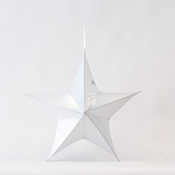 ESTRELLA,TEJIDO BLANCO IRIDISCENTE, 80cm