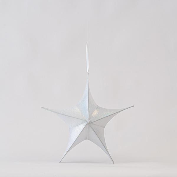 ESTRELLA,TEJIDO BLANCO IRIDISCENTE, 40cm