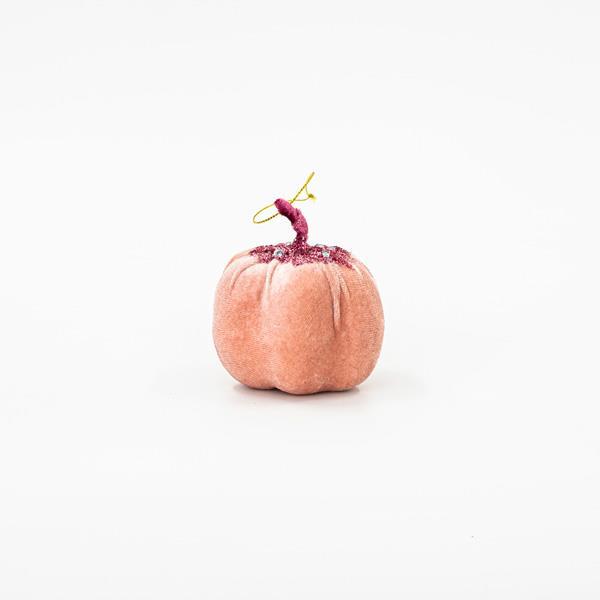 TERCIOPELO ROSA CALABAZA, CON BRILLO ROSA, 8cm