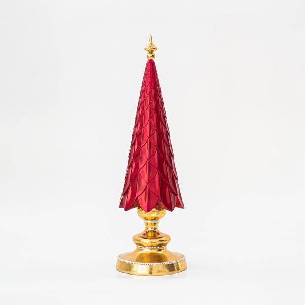 ARBOL BURDEOS CON BASE ORO 45cm