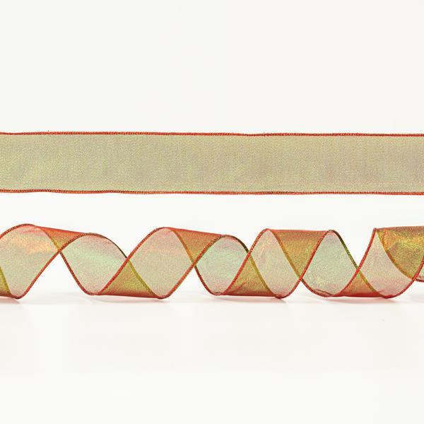 CINTA VERDE COLOR METALIZADO 6,35cm 10 YARDAS