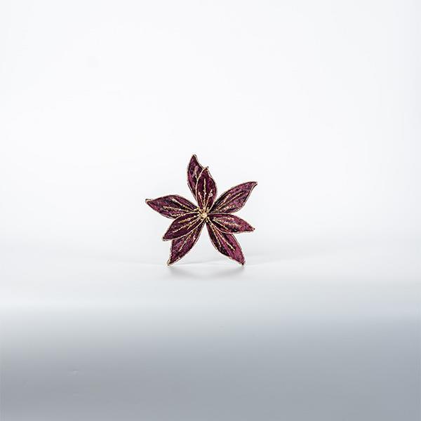 FLOR DE TERCIOPELO BURDEOS, 20cm