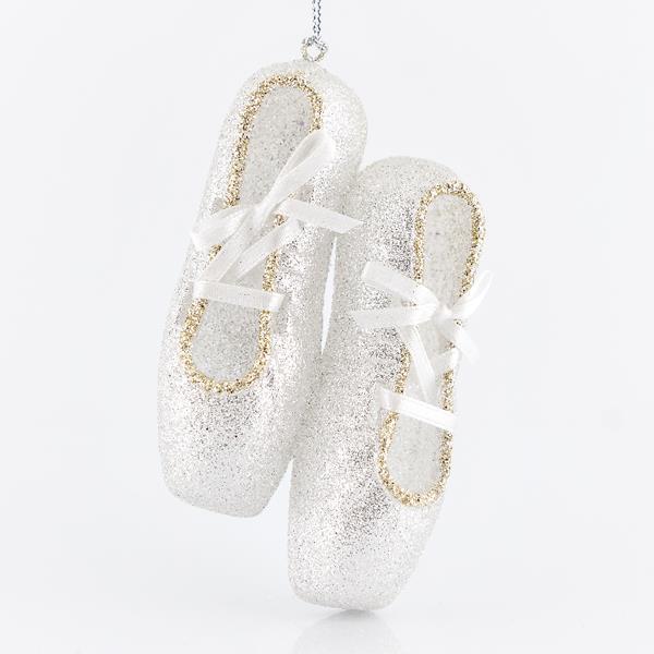 BAILARINAS DE ACRÍLICO PLATA CHAMPÁN CON CINTA BEIGE BRILLO ORO CHAMPÁN, 10,2x1,27cm