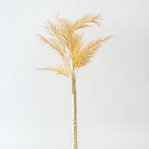 ÁRBOL DE HOJAS DE HELECHO CON HOJAS ORO 1,8m, ADAPTADOR, 140 MINI LED BLANCO CÁLIDO, CABLE 3m, IP44