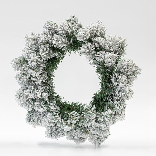 CORONA DE PVC NEVADO, 45cm