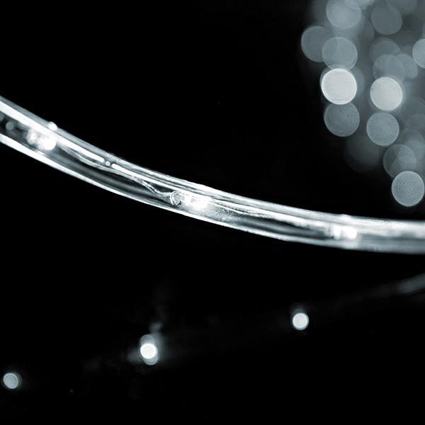 LUZ DE CUERDA LED, PROTECCIÓN UV, CORTE CADA 2 METROS, 3 VÍAS, BLANCO, 50m, 36 LED/m, IP65