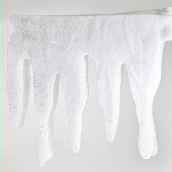 ESTALACTITAS CON BRILLO DE PLATA, 200cm