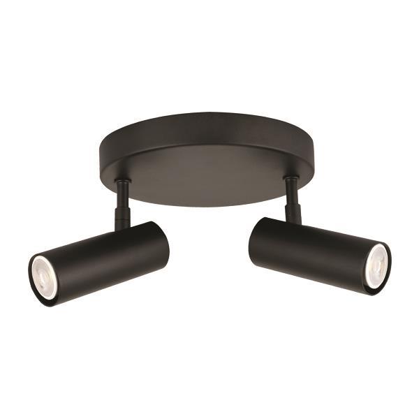 "CEILING SPOT ROSETTE" DOBLE GU10 SLIM NEGRO
