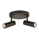 "CEILING SPOT ROSETTE" DOBLE GU10 SLIM NEGRO