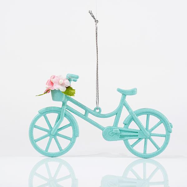 BICICLETA DE ACRÍLICO, AZUL CLARO, 13x8cm